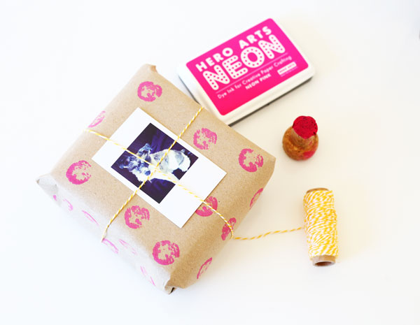DIY Gift Wrap for Evite Postmark