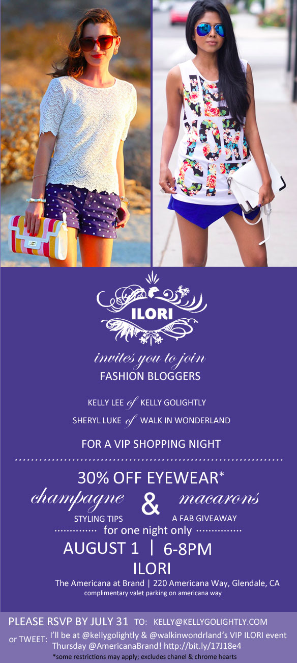 fashion bloggers invite for VIP Shopping Event at ILORI 