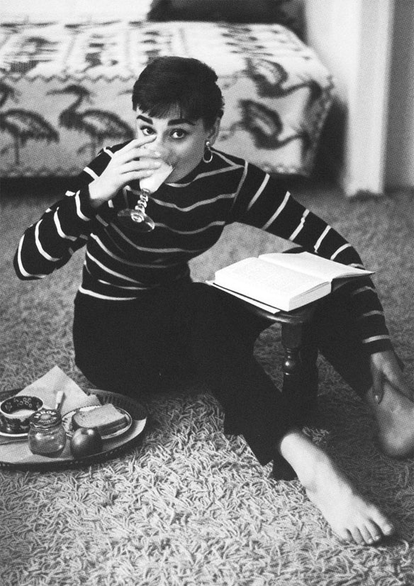 Cheers to the Weekend audrey Hepburn drinking 