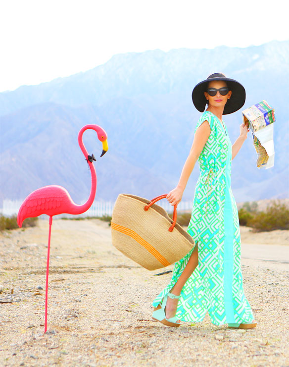 woman in neon green dress for Best Fashion Moments 2014
