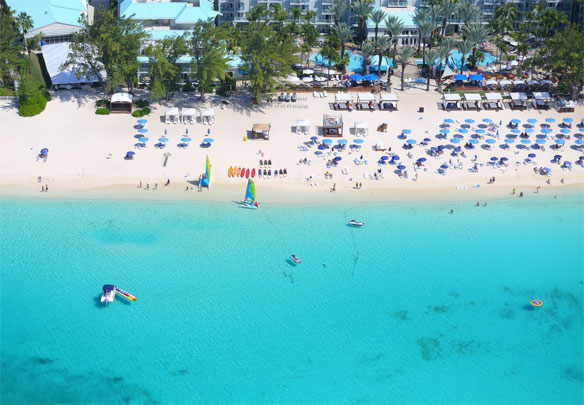 Seven Mile Beach from Above in Grand Cayman