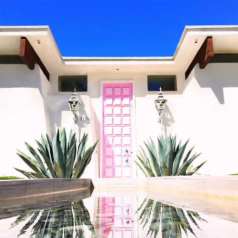 house with pink door palm springs 
