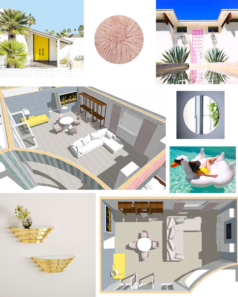 My Mood Board for the Modernism Week Show House Family Room