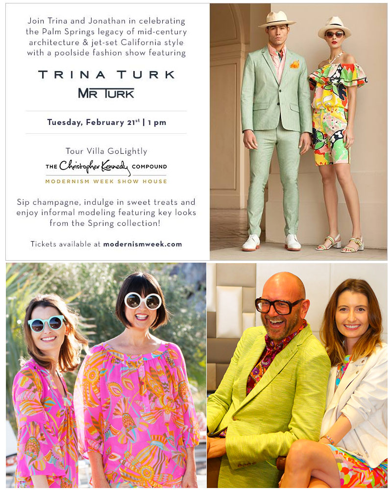 Trina Turk + Mr. Turk Fashion Show at Villa Golightly!