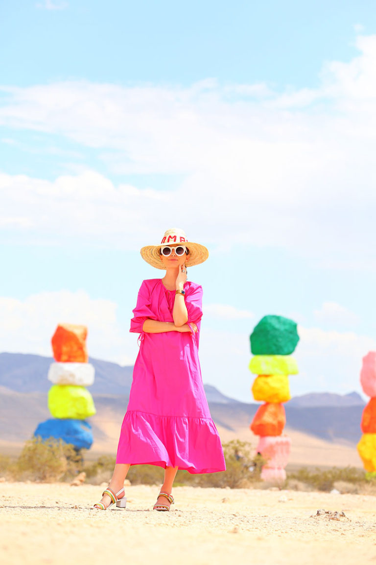Dressing the Rainbow at Seven Magic Mountains - Kelly Golightly