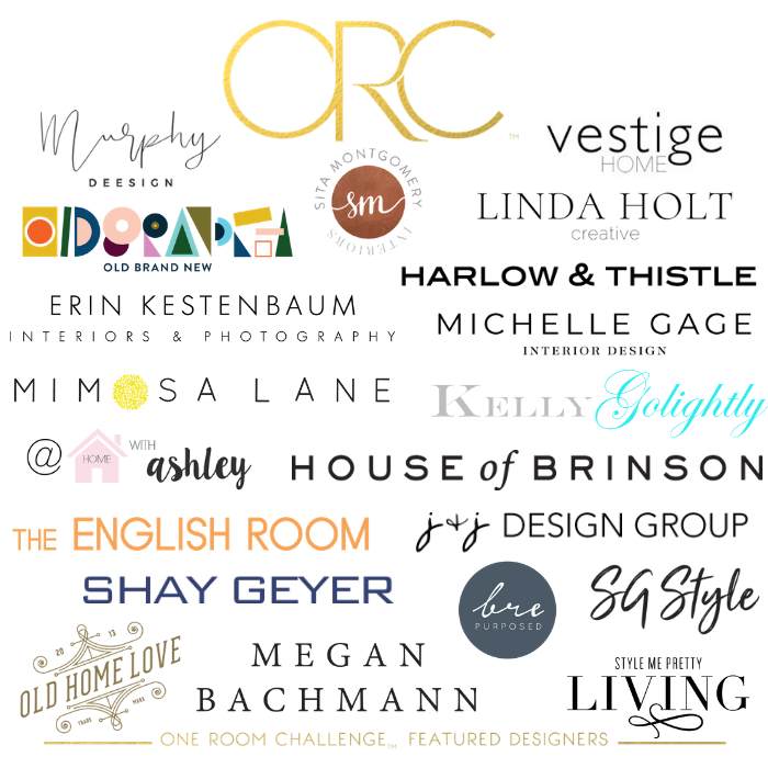 logos of the designers joining the One Room Challenge: Here are the Fall 2018 