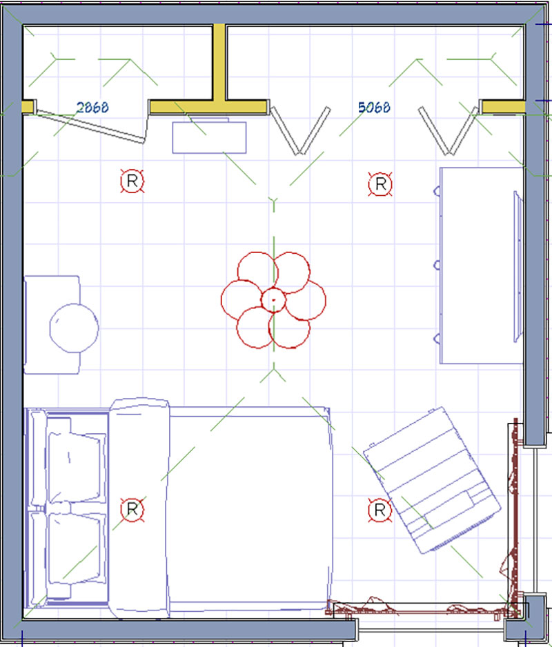 floor plan of a bedroom for tween