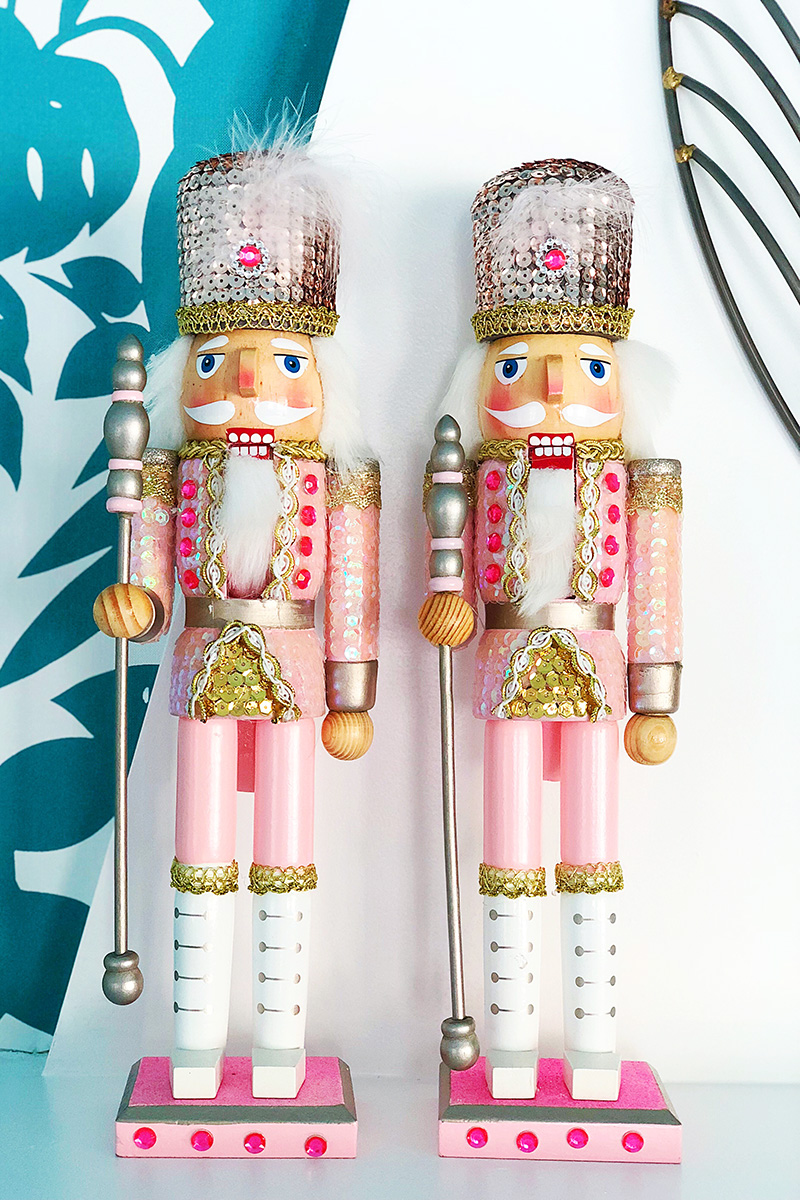 two pink nutcrackers