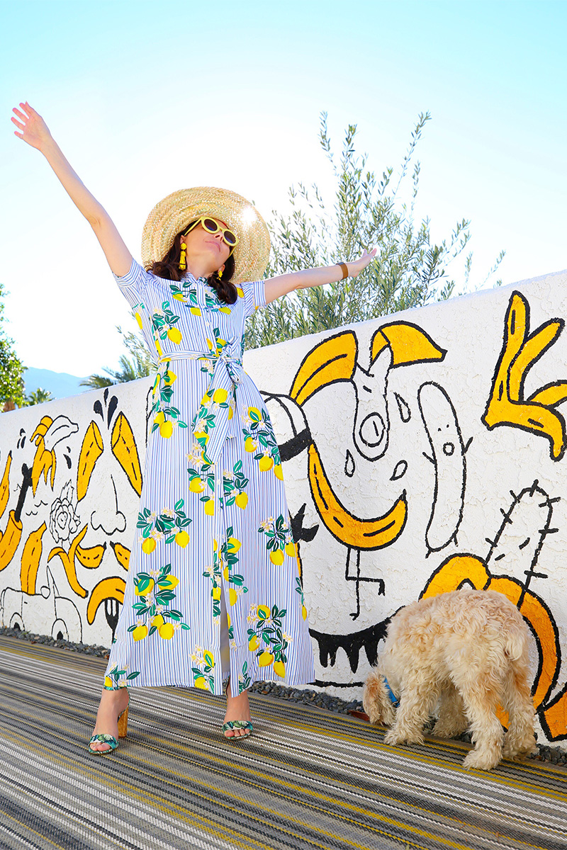 How to Wear a Lemon Print Dress | Kelly Golightly