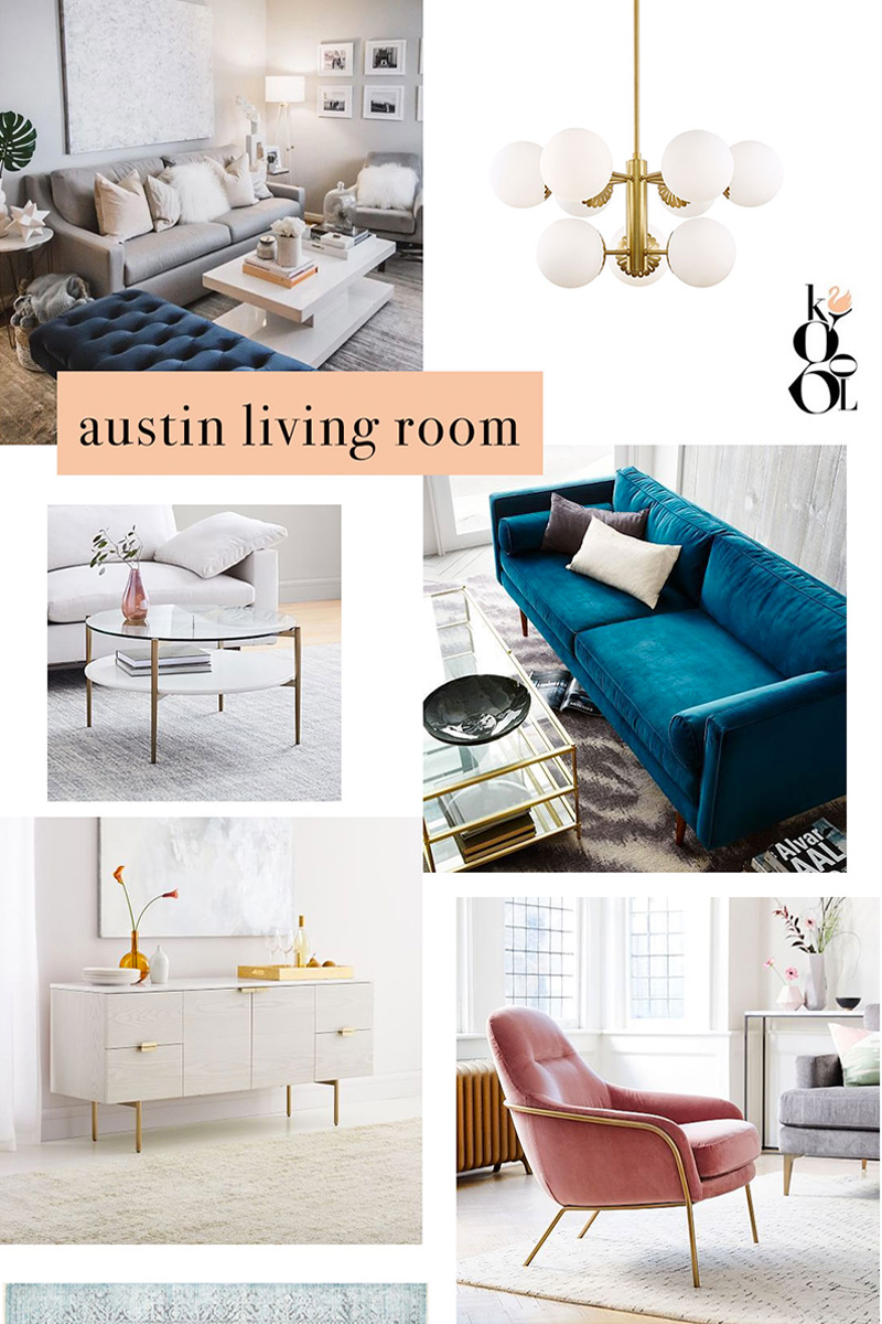A New Design Project: Austin Living Room Makeover Moodboard!