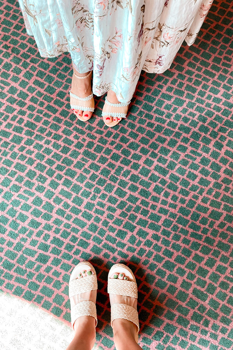 women wearing Raffia Sandals