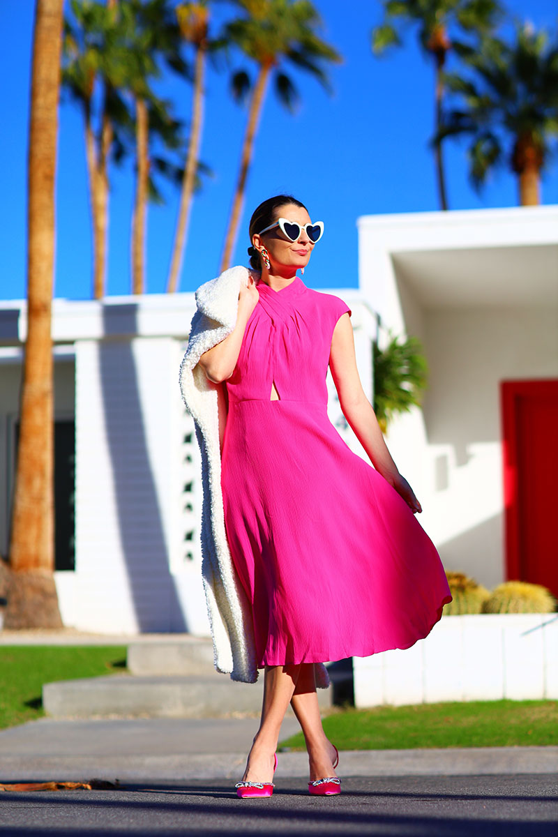 Pink Mici-Length Holiday Party Dress