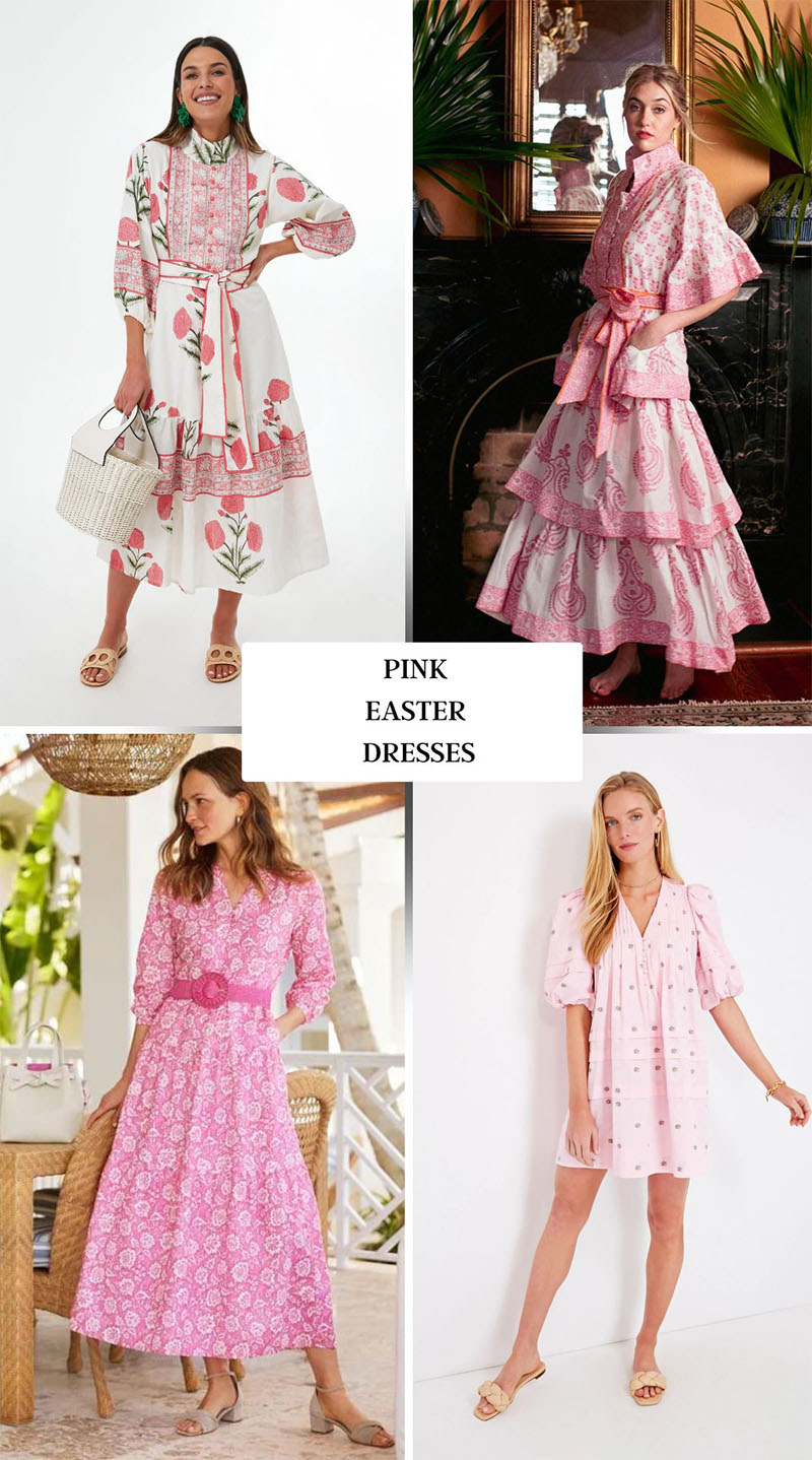 Four Pink Easter Dresses for Women 